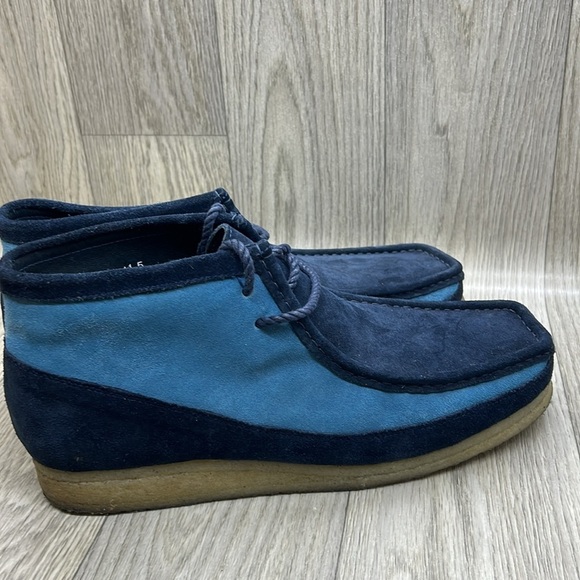 British Walker Mens Casual Shoes Wallabee Style Suede 2 Tone Navy Sky Bl… main image 4